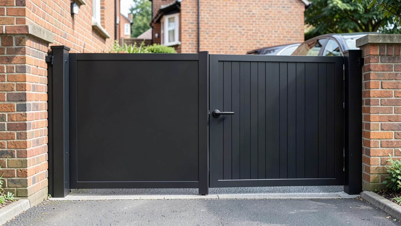 bramy łamane z furtką