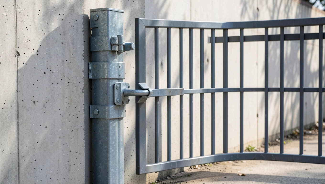 montaż furtki do słupka betonowego