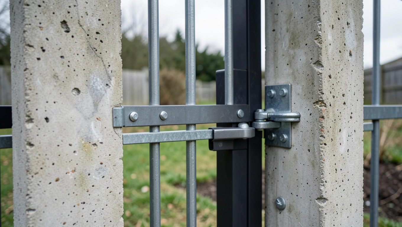 montaż furtki do słupka