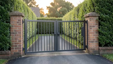 brama elektryczna z furtką