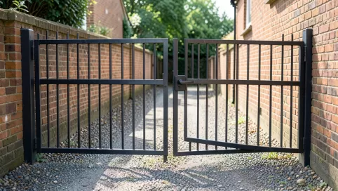 brama z furtką w skrzydle