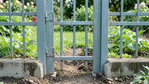 furtka ogrodowa ze słupkami