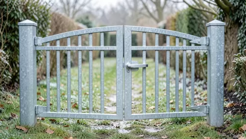 furtka ogrodzeniowa ze słupkami
