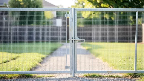 furtka z siatki ogrodzeniowej
