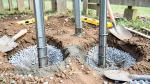 jak przygotować fundament pod słupki do furtki