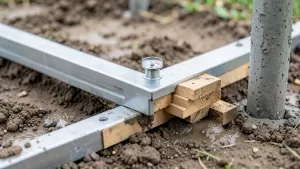 jak wypoziomować furtkę panelową podczas osadzania