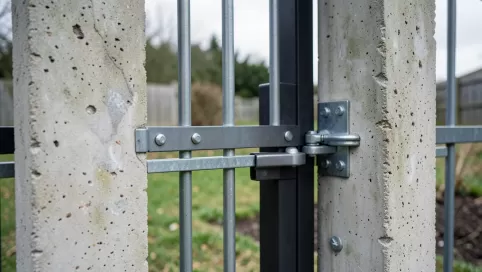 montaż furtki do słupka