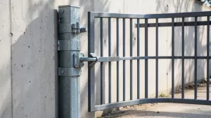 montaż furtki do słupka betonowego