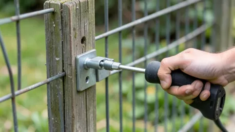 montaż klamki do furtki