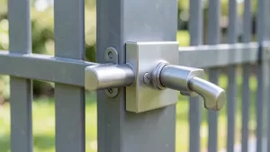 montaż zamka do furtki panelowej