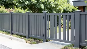 ogrodzenie panelowe z bramą i furtką