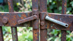 regulacja furtki na zawiasach