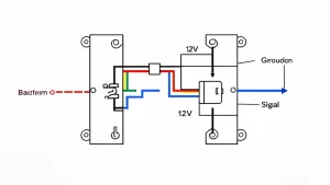 schemat podłączenia elektrozaczepu furtki