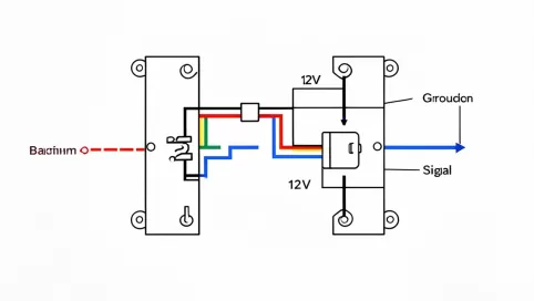 schemat podłączenia elektrozaczepu furtki