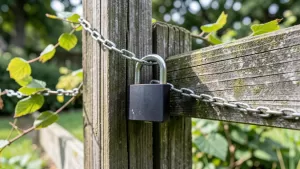 zamek do furtki