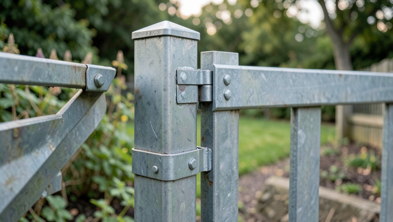 słupek do furtki z zawiasami